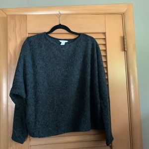 Dark gray fleece top